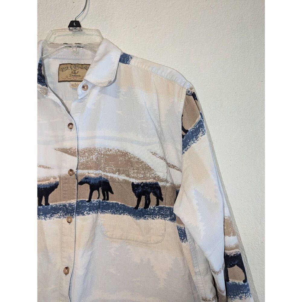Bit & Bridle White and Blue Button Down Shirt - Picture 12 of 16